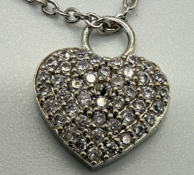 Sterling Steel Crystal Pendant Chain (18")
