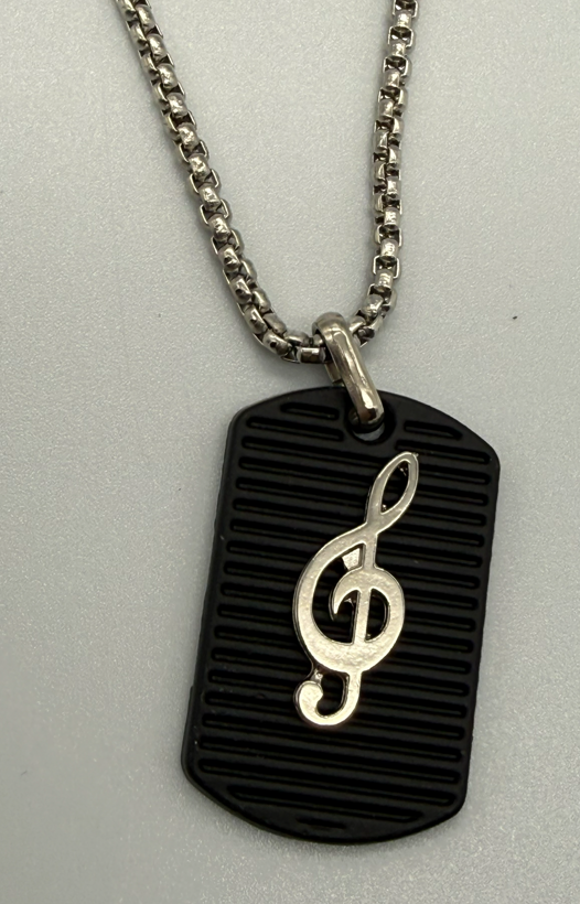 Sterling Steel Necklace with pendant