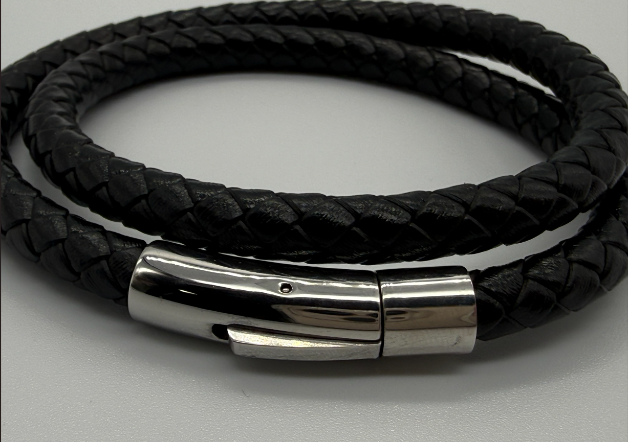 Natural Leather bubble wrap bracelet