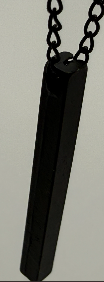 Sterling Steel black chain and pendant